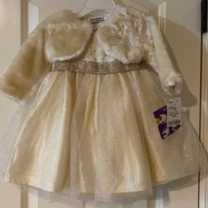 NWT Ivory Gold Dress